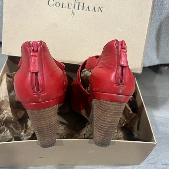 Cole Haan Red Wedges - Picture 4 of 8